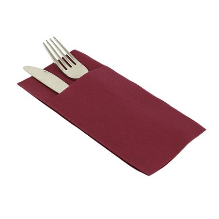 Zakvouw papieren airlaid servetten Kanguro Bordeaux 33x40cm (480 stuks)