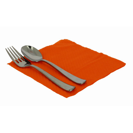 Papieren servet oranje 33x33cm 1-laags (3360 stuks)