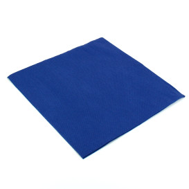 Papieren servet dubbel punt blauw 2C 33x33cm (50 stuks) 