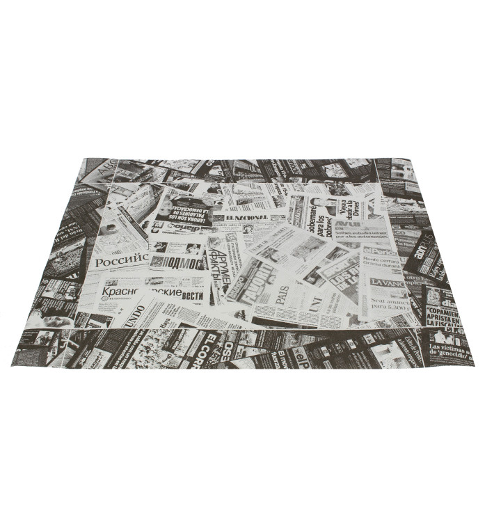 Papieren Placemats 30x40cm "Prensa" zwart 50g (500 stuks) 