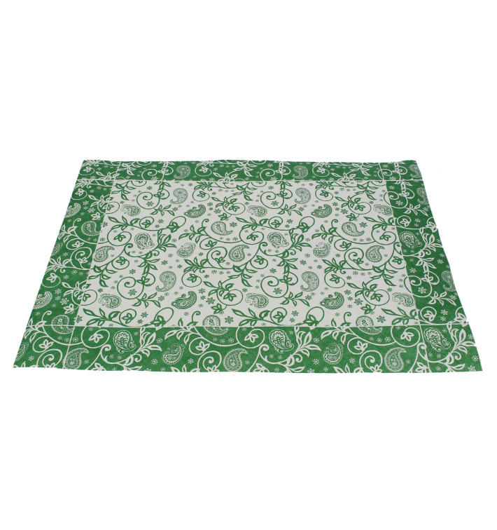 Papieren Placemats 30x40cm "Cachemir" groen 50g (2500 stuks)