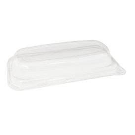 Plastic Deksel voor Suikerriet brood Container 20x10x3cm (300 stuks)