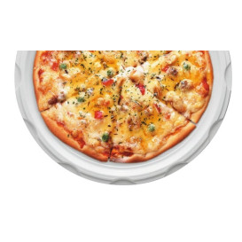 Plastic bord PS voor Pizza wit 32 cm (500 stuks)