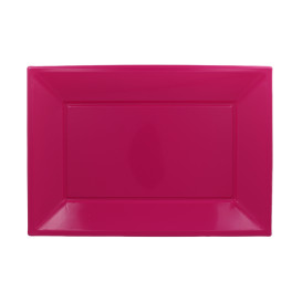 Plastic dienblad fuchsia 33x22,5cm (25 stuks) 