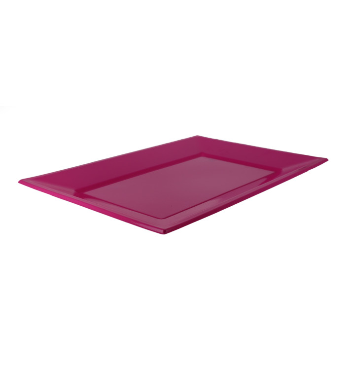 Plastic dienblad fuchsia 33x22,5cm (750 stuks)