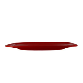 Plastic dienblad microgolfbaar "X-Table" rood 33x23cm (60 stuks)