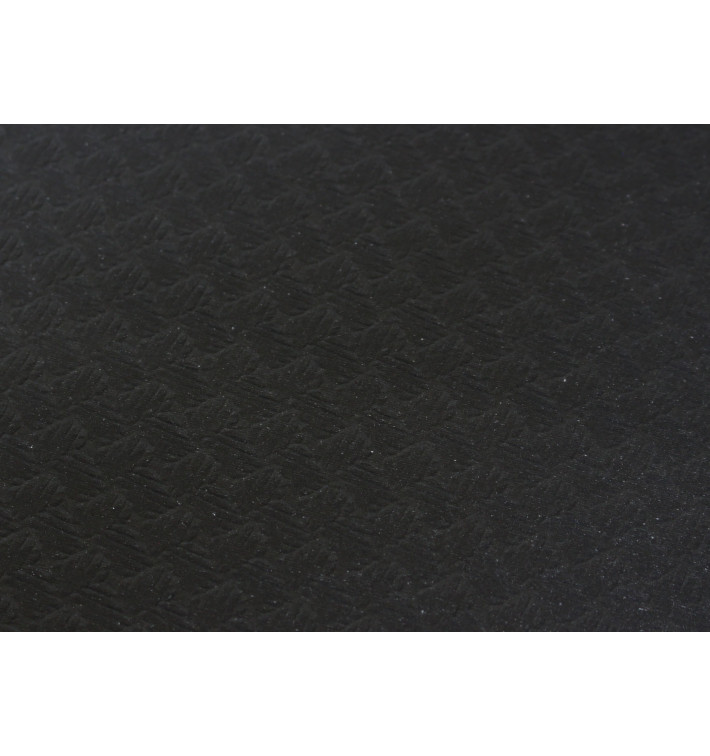 Voorgesneden papieren tafelkleed zwart 40g 1x1m (400 stuks) 
