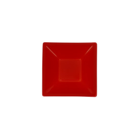 Plastic kom PS Vierkant rood 12x12cm (1500 stuks)