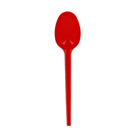 Plastic lepel  PS rood 16,5cm (600 stuks)