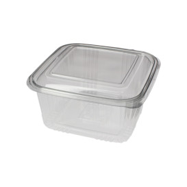 Plastic scharnierende Deli-Container PET Vierkant 1000ml (100 stuks) 