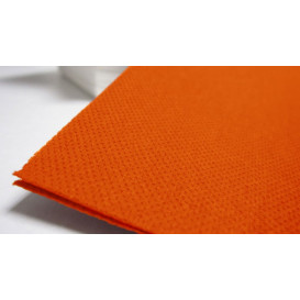 Papieren servet dubbel punt oranje 40x40cm (1.200 stuks)
