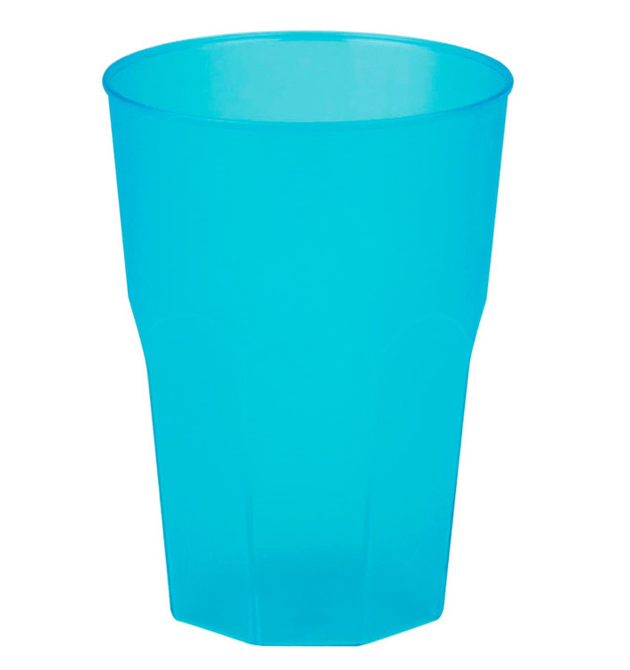 Plastic PP beker "Frost" turkoois 350ml (20 stuks) 