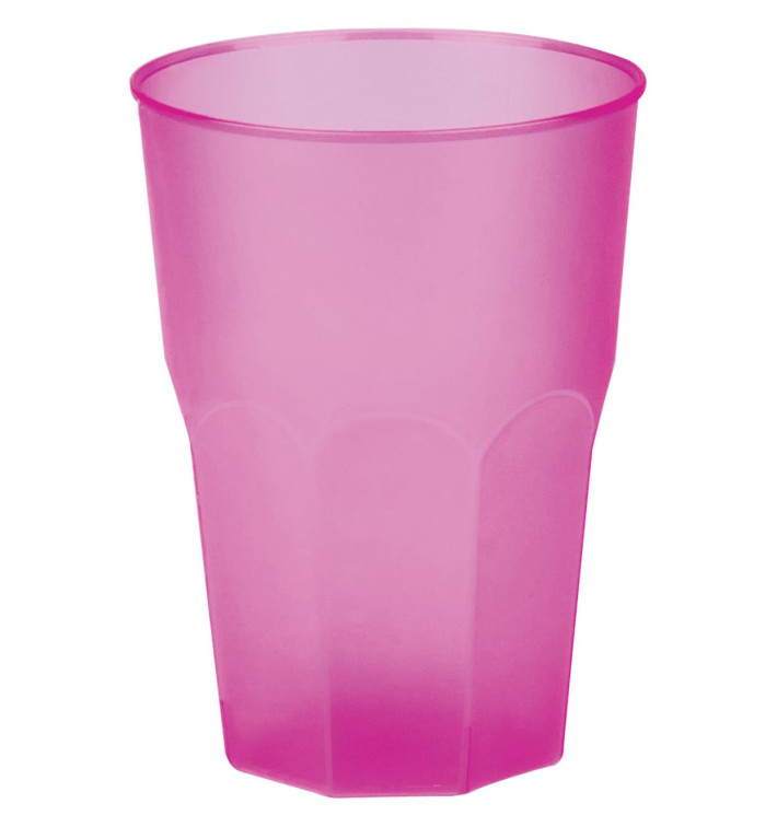 Plastic PP beker "Frost" fuchsia 350ml (20 stuks) 