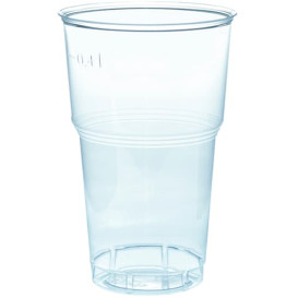 Plastic PS beker Kristal transparant 490ml Ø9,0cm (40 stuks) 