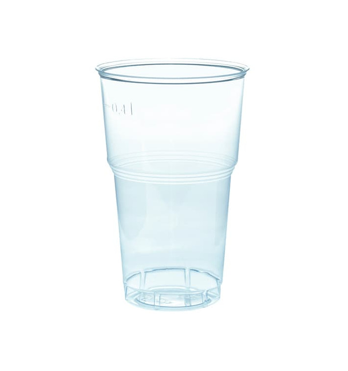 Plastic PS beker Kristal transparant 490ml Ø9,0cm (1.000 stuks)