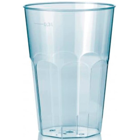 Plastic PS beker Kristal "Deco" transparant 300 ml (30 stuks)