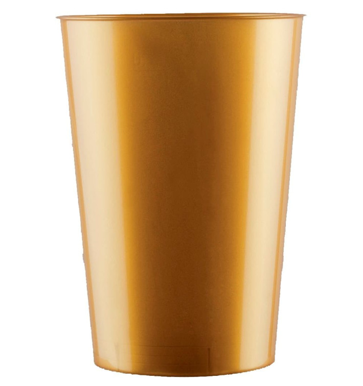 Plastic PS beker "Moon" goud 230ml (700 stuks)