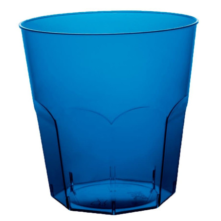 Plastic PS beker blauw transparant Ø7,3cm 220ml (50 stuks) 