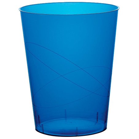 Plastic PS beker "Moon" blauw transparant 350ml (400 stuks)