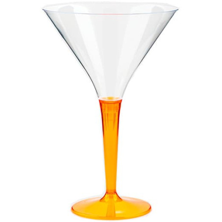 Plastic stamglas Cocktail oranje 100 ml (6 stuks)