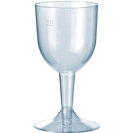 Plastic glas Water of Wijn "Premium" verwijderbare stam 140ml (20 stuks)