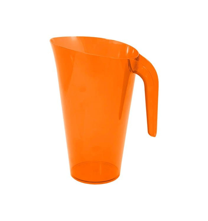 Plastic pot PS Herbruikbaar oranje 1.500 ml (1 stuk)