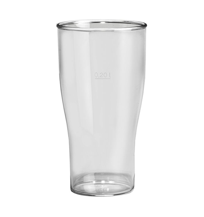 Plastic Pint glas SAN Herbruikbaar transparant 350ml (100 stuks)