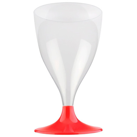 Plastic stamglas wijn rood transparant 200ml 2P (400 stuks)