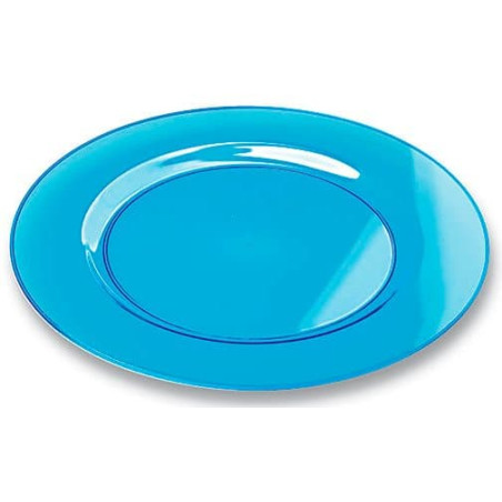 Plastic bord Rond vormig extra sterk turkoois 19cm (10 stuks) 