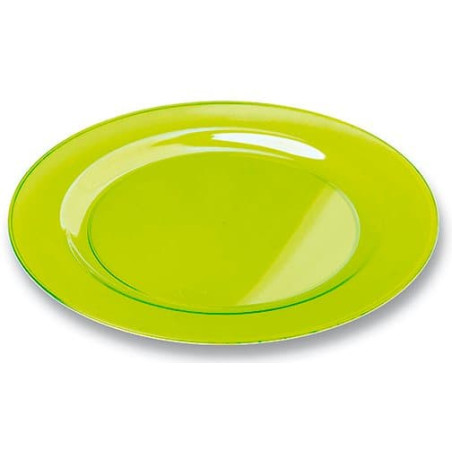 Plastic bord Rond vormig extra sterk groen 23cm (6 stuks) 