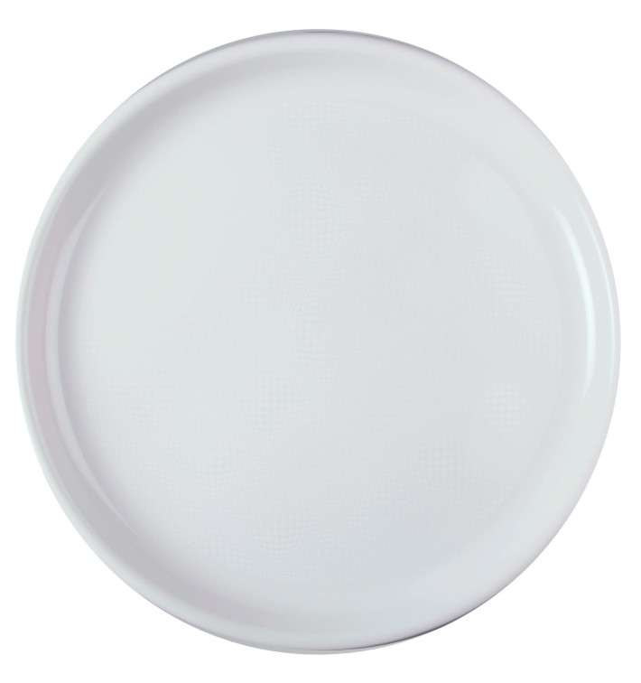 Plastic bord voor Pizza wit "Rond vormig" PP Ø35 cm (144 stuks)