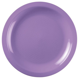 Plastic bord Plat lila "Rond vormig" PP Ø18,5 cm (600 stuks)