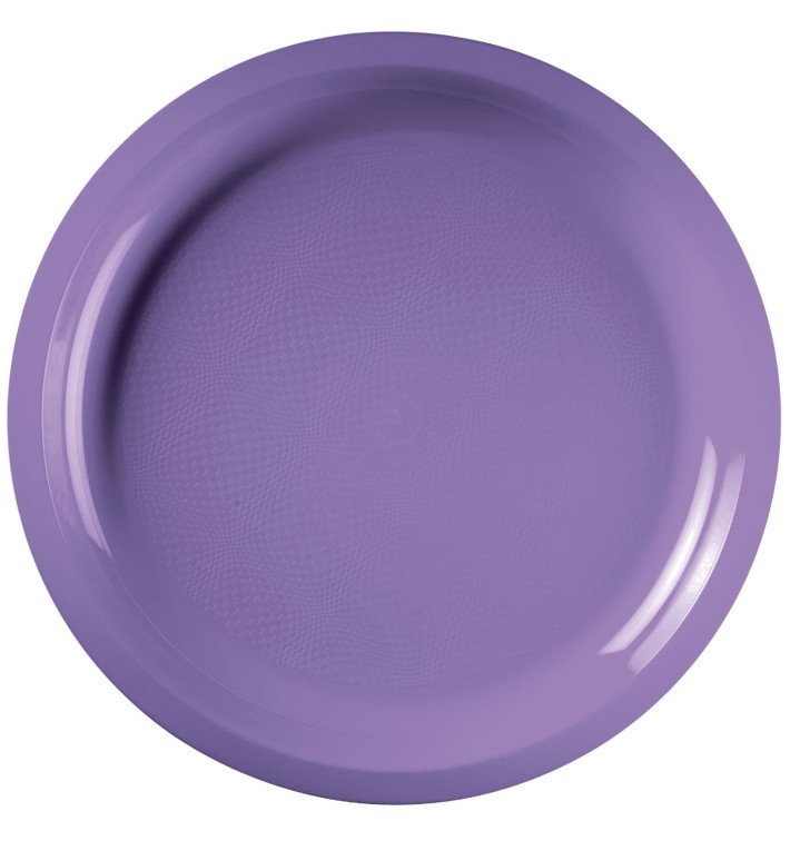 Plastic bord lila "Rond vormig" PP Ø29 cm (300 stuks)