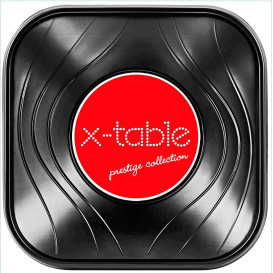 Plastic Kom PP Vierkant "X-Table" zwart 18x18cm (120 stuks)