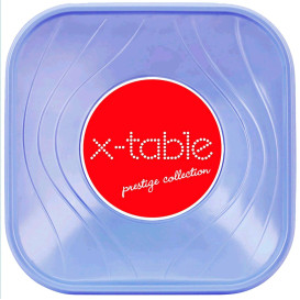 Plastic Kom PP Vierkant "X-Table" paars 18x18cm (8 stuks) 