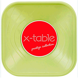 Plastic Kom PP Vierkant "X-Table" Lime 18x18cm (120 stuks)