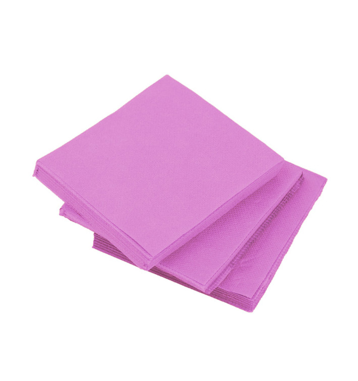 Papieren servet Micropunt fuchsia 20x20cm 2C (100 stuks) 