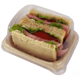 Plastic Deksel voor Suikerriet brood Container 14x11x5cm (300 stuks)