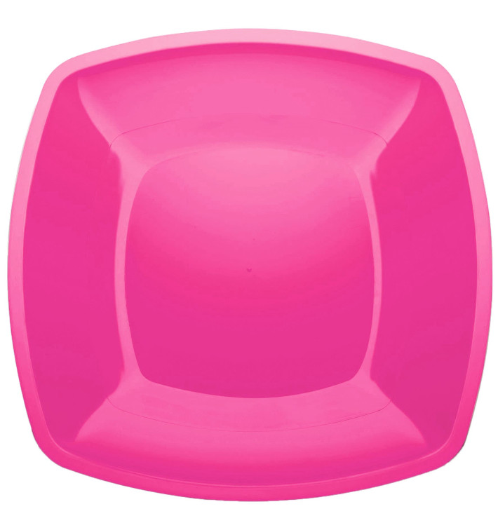 Plastic bord Plat fuchsia Vierkant PS 30 cm (144 stuks)