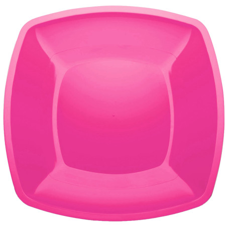 Plastic bord Plat fuchsia Vierkant PS 30 cm (144 stuks)