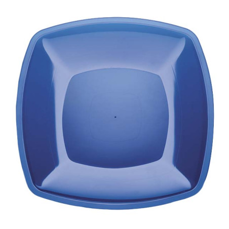 Herbruikbare harde bord Plat blauw Vierkant PS 30cm (12 stuks) 