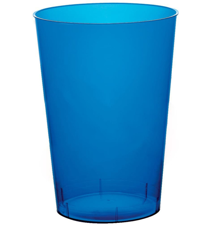 Plastic PS beker "Moon" blauw transparant 230ml (50 stuks) 