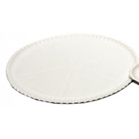 Papieren Pizza bord wit Ø33cm (50 stuks) 