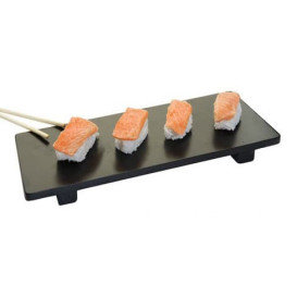 Bamboe sushi dienblad zwart 30x11x2,5cm (1 stuk) 