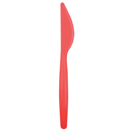 Plastic PS mes  "Easy" rood 18,5cm (500 stuks)