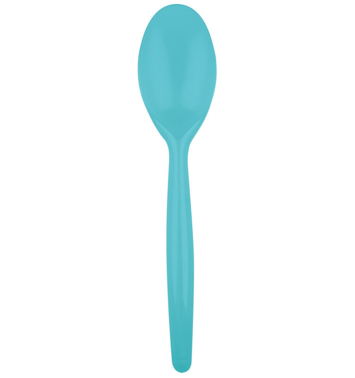 Plastic lepel  PS "Easy" turkoois 18,5 cm (500 stuks)