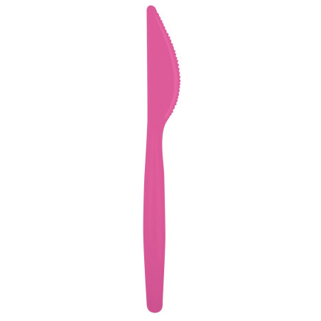 Plastic PS mes  "Easy" fuchsia 18,5cm (500 stuks)