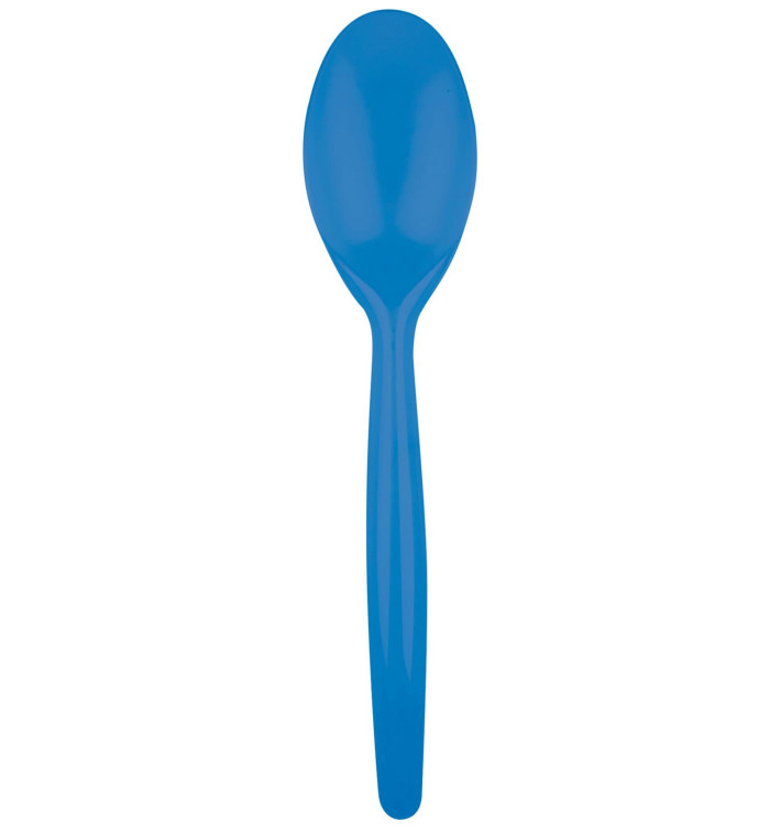 Plastic lepel  PS "Easy" blauw transparant 18,5 cm (500 stuks)