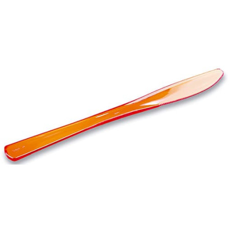 Plastic mes Premium oranje 20cm (250 stuks)