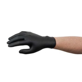 Nitril handschoenenen zwart maat L AQL 1.5 (100 stuks)